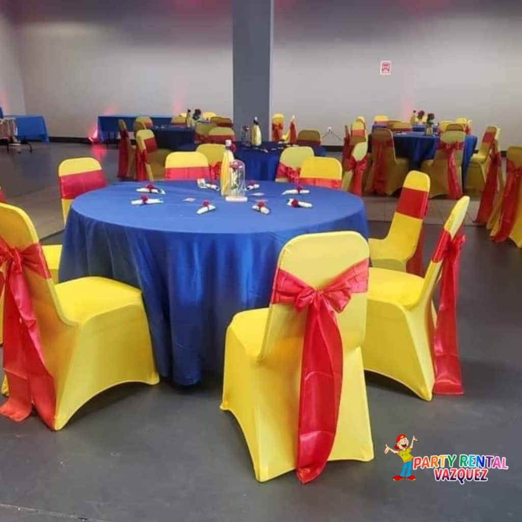 “Table linen rental for party or event in Columbus Indiana – clean, elegant, and professionally delivered by Party Rental Vazquez”