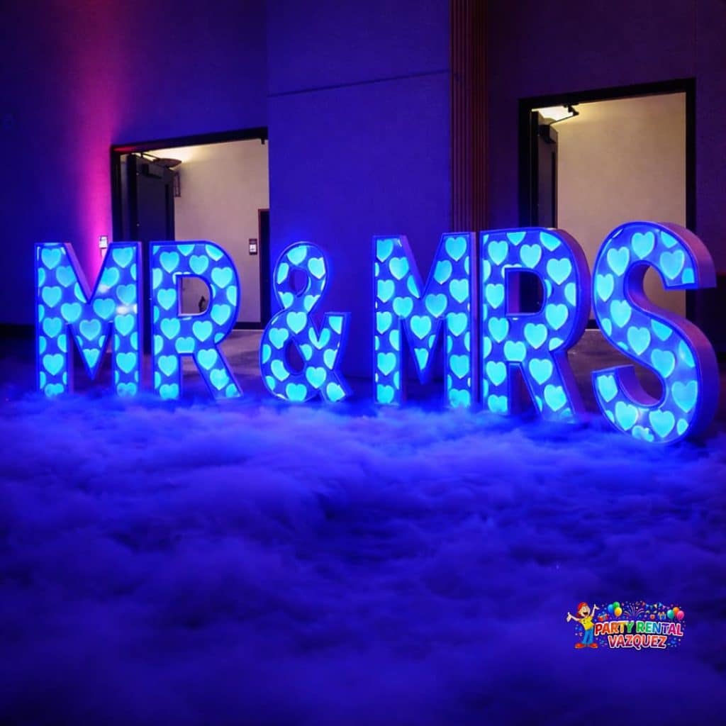 MR & MRS Decorative Letters