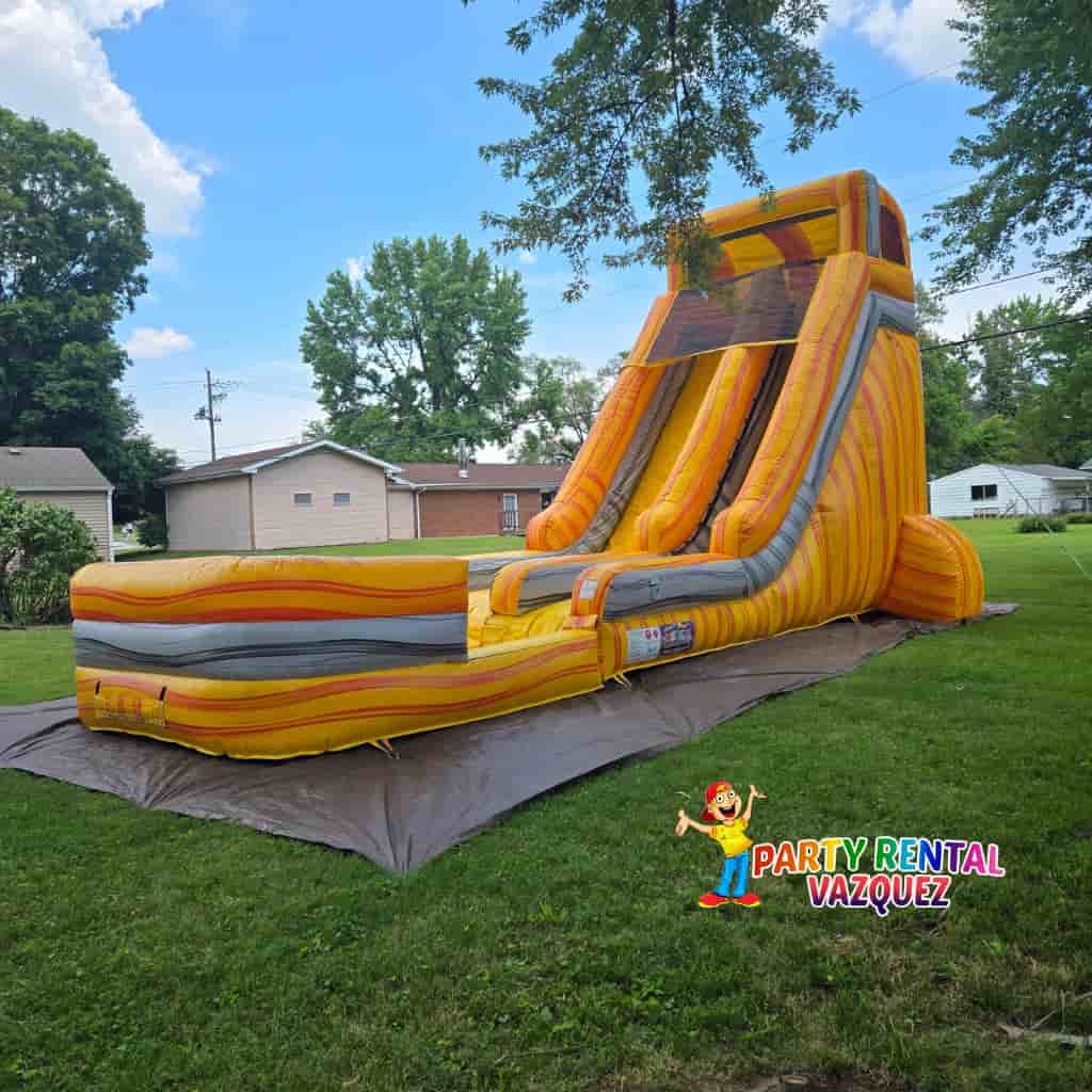 Water slide inflatable rental for summer party in Columbus Indiana by Party Rental Vazquez