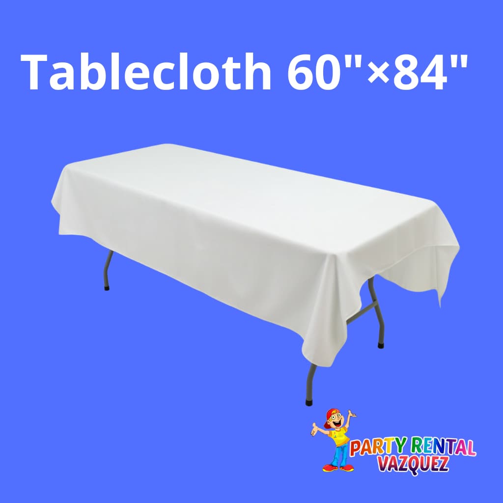 60×84 tablecloth for rent in Columbus, Indiana, ideal for weddings, birthday parties, graduations, and outdoor events, elegant, durable, and stylish