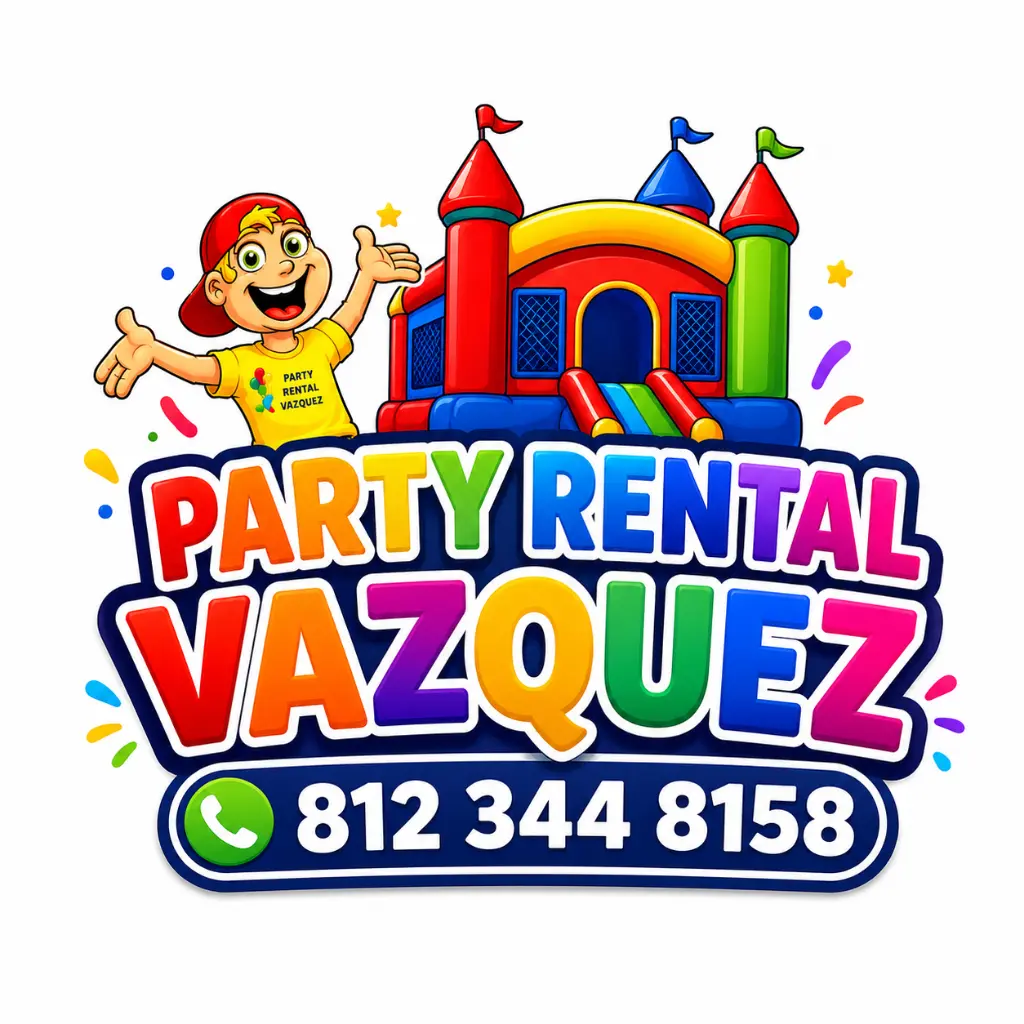 Party Rental Vazquez logo rentals, water slides, Columbus in